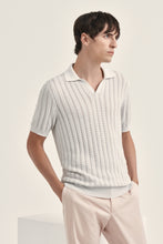 Load image into Gallery viewer, Cableknit polo Napoli in supima cotton
