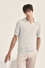 Load image into Gallery viewer, Cableknit polo Napoli in supima cotton
